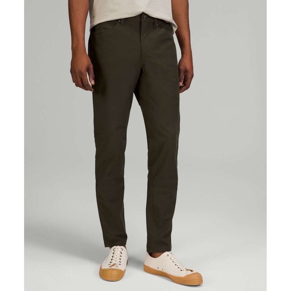 Lululemon ABC Pant Slim Fit utili tech Mens 44 x 32 Dark Olive Green Trousers
